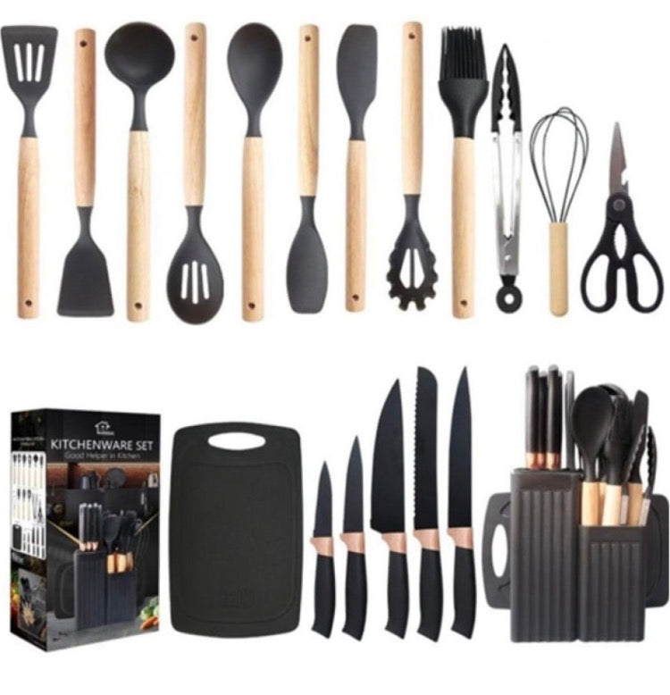 LA Signature Grey Non-Stick Coated Cast Iron
Cookware Set (29 - Piece)